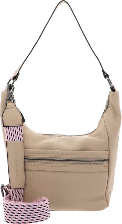 FREDsBRUDER Leren Schoudertas Hendassa Midi Hobo Bag Oat Milk Crème