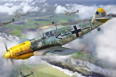 HobbyBoss Modelbouwpakket Vliegtuigen - 81792 Messerschmitt Bf109E-4 - Propeller Vliegtuig Plastic - 1:48 - Modelbouw