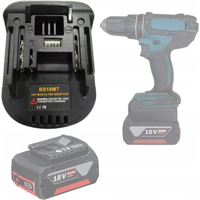 Rosfix Adapter Accu Bosch 18V naar Makita 18V – Compatibiliteit met Makita Gereedschap | Robuuste Constructie | Eenvoudige Montage