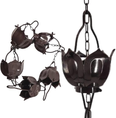 Decoratieve Regenketting - Waterornament - Tuinverfraaiing - Rustgevend Geluid - 15 Meter - Bruin