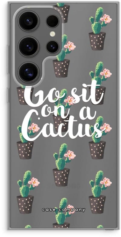 Case Company® - Hoesje geschikt voor Samsung Galaxy S24 Ultra hoesje - Cactus quote - Soft Cover Telefoonhoesje - Bescherming aan alle Kanten en Schermrand