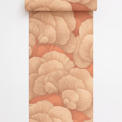 Dutch Wallcoverings - Vliesbehang - Renaissance - Blossom Coral/gold - RE521016