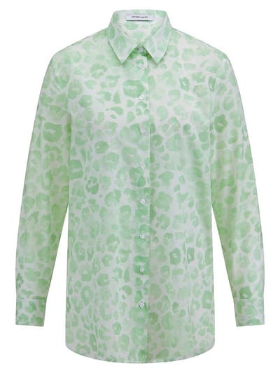 Lange blouse Van Peter Hahn wit