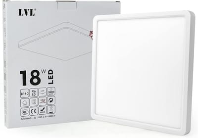 Vierkante LED Plafondlamp 18W – 3 Kleurtemperaturen (Dimbaar), Moderne Inbouwverlichting voor Woonkamer, Keuken en Hal