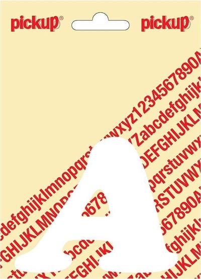 Pickup plakletter CooperBlack 80 mm - wit A