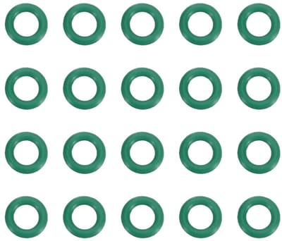 Fluorinated Rubber O-Ring 8mm OD, 5mm ID, 1.5mm Breed, 20 Stuks, Geschikt voor Hydraulische Slangen en Taps, Groene Seal
