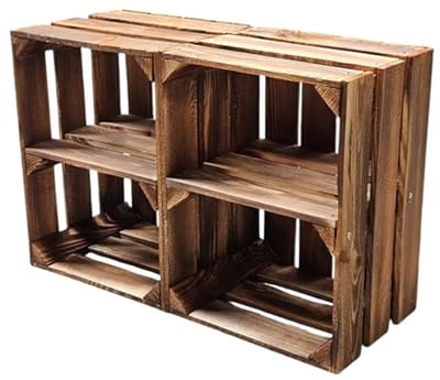 Houten Kisten voor Wijn en Fruit met Tussenplank - Set van 40 of 2 Stuks