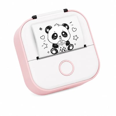 BSS® Mini Printer - Fotoprinter - Fotoprinter Voor Smartphone - Labelprinter - 8,6 x 8,6 x 3,5 cm - Roze