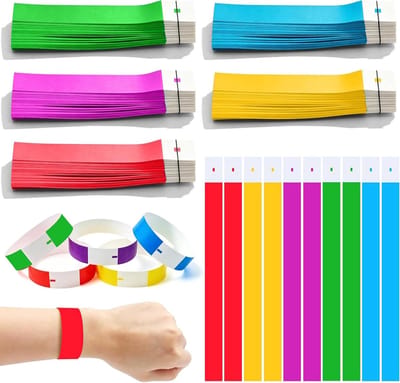 toegangsbanden 1000 stuks - festivalarmbanden in 7 kleuren - waterdicht - perfect voor evenementen - SnelShoppen