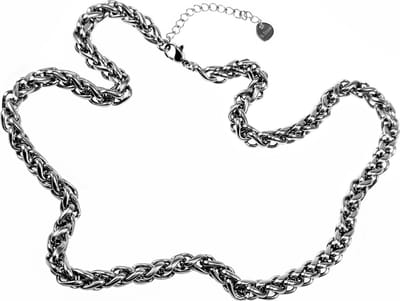 47cm x 6mm Vossenstaart Ketting Dames - Stalen Zilverkleur - Verstelbaar Schakelketting
