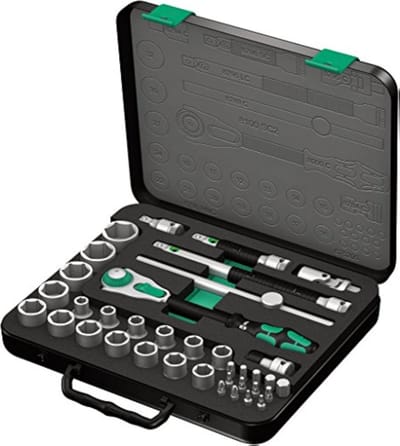Ratelsleutel Set - Dopsleutel Set - Reparaties Uitvoeren - Vrij Draaibare Kop - 37 Delig - Metaal