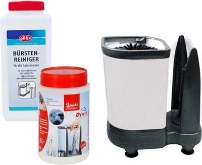 Complete set - Glazenspoeler Delfin 3100, 1-pot, met borstelreiniger en glaswastabletten