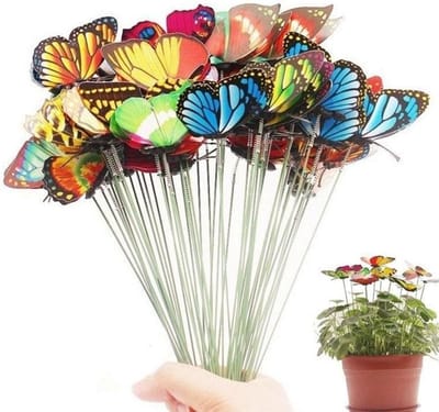 Tuinvlinders Decoratie - Kleurrijke Ornamenten - Tuin Aankleden - Waterdicht Plastic - 50 Stuks - Multicolor