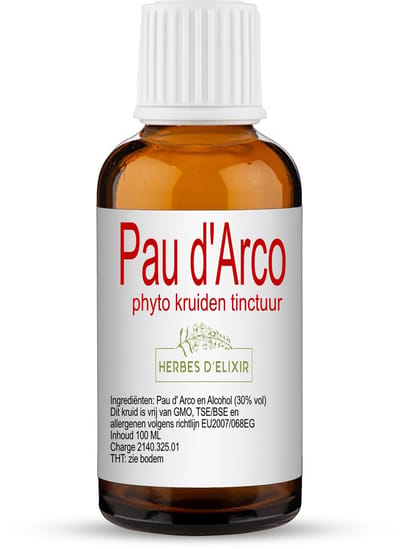 Herbes D'elixir - Pau d'Arco Tinctuur - 100 ml - Puur en Natuurlijk