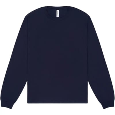 Bella+Canvas Unisex Heavyweight Long Sleeve Tee CV3511 - Navy - XS