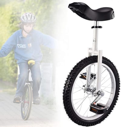 Eenwieler - Balansfiets - Buitensporten - Antislip banden - 18 inch wiel - Wit