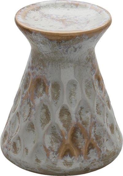 Clayre & Eef Kandelaar Ø 14x16 cm Grijs Keramiek