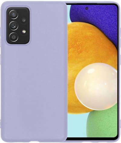 Hoesje - Geschikt voor Samsung Galaxy A52 - Sterk & Shockproof - Hoes Cover - Siliconen Case - Telefoonhoesjes - Lila