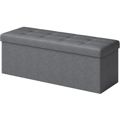 Ochama opbergbank, 38 x 110 x 38 cm, bankje voor voeteneinde bed, opbergkist, voor woonkamer, slaapkamer, hal, donkergrijs