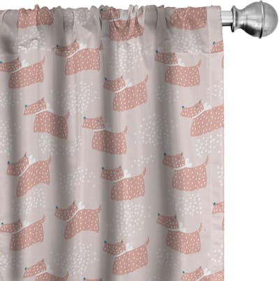 ABAKUHAUS Honden gordijnen – Abstrakt Welpen – 2x75x225 cm