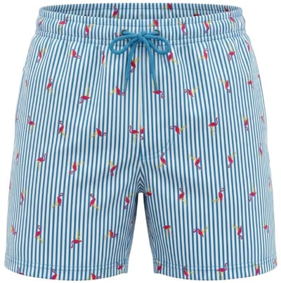 Swimshort Key Largo - LightBlue/White - Maat L - Zwemshort Heren Lichtblauw - Swimwearclub