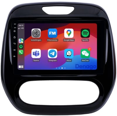 CarPlay autoradio geschikt voor Renault Captur | 2013 t/m 2017 | Android 13 | Draadloos Apple CarPlay & Android Auto | 2GB + 32GB | QuadCore processor | Denago DNG-A182 | Originele camera overname | 2025 model | Bluetooth & Wifi