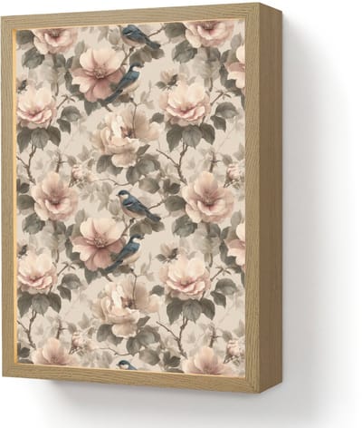 Wandlamp 30x40 cm - Oplaadbaar - Klassiek - Vogels - Kleurrijk - Wandlampen binnen woonkamer - Slaapkamer lamp - Decoratieve nachtlamp - Vloerlamp draadloos
