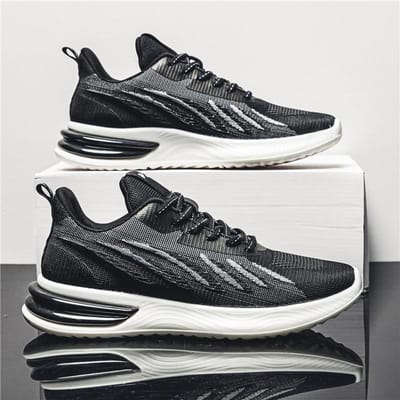 Herenschoenen Nieuwe Sportschoenen Lente Heren Technologie Hardloopschoenen Mesh Casual Sport Hardloopschoenen 44 gray