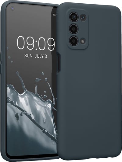 kwmobile telefoonhoesje geschikt voor Oppo A74 (5G) / A54 (5G) - Hoesje voor smartphone - Precisie camera uitsnede - TPU back cover in leisteen