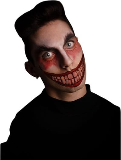 Carnival Toys Mondtattoo Horrorclown Latex Rood/wit