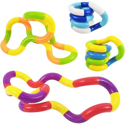 4 Pièces Cordon Torsadé Jouets Sensoriels Fidget Pour Autisme Soulagement du Stress Cadeaux de Fête pour Enfants Jouets Amusants Et Drôles Pour Enfants St Usage Pratique yellow