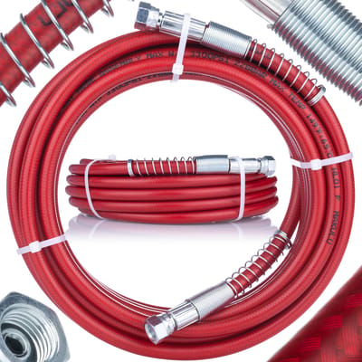 Rosfix Stalen Hogedrukslang Airless Verfspuit - 15 m, 228 bar - 1/4" Aansluiting, 1/4" Binnen Ø