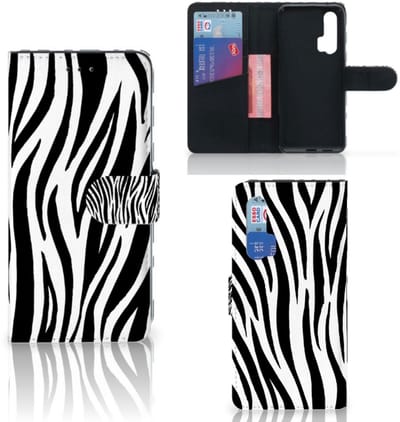 Honor 20 Pro Telefoonhoesje met Pasjes Zebra