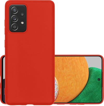 Hoesje - Geschikt voor Samsung Galaxy A52s 5G - Sterk & Shockproof - Hoes Cover - Siliconen Case - Rood