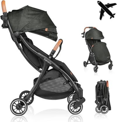 Lichtgewicht en Opvouwbare Wandelwagen voor Kinderen 0-4 Jaar - Rugleuningverstelling, Voetsteun, Klamboe, Schokdempers