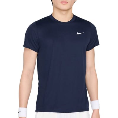 Nike Court Dry Victory T-shirt Heren-Donkerblauw,Wit