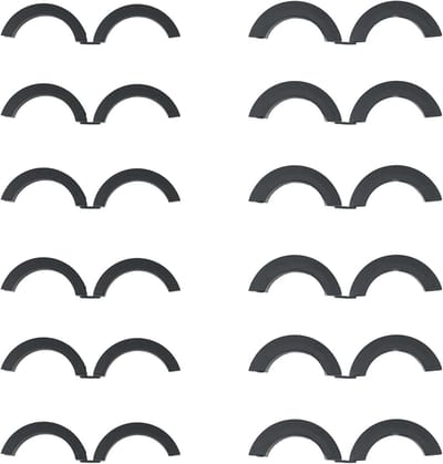 Set van 12 Rubberafdichtingen voor Fietshandvatten, Anti-vibratie en Antislip Gasket voor Mountainbikes, Geschikt voor 31.8 tot 25.4/22.2 mm Handlebars