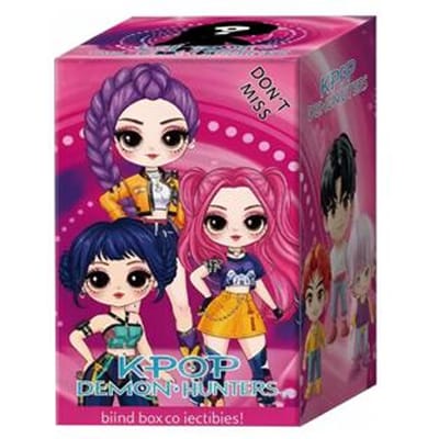 Mooie Anime Kpop Duiveljager Blind Box Blind Zakje Klein Beeldje Perifere Model Bureau Q Versie Blind Box Decoratie Cadeau pink