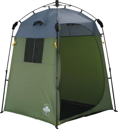 Lumaland Premium douchetent | Toilet tent voor binnen en buiten | Mobiele kleed- en opslagtent | Tent voor dierenfotografie | Ideaal voor kamperen, festivals en vissen | Waterdicht en windbestendig [Groen]