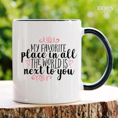 Valentijn Dag Next To You mok - Mok met tekst - Grappige mok - Verjaardag cadeau - Cadeau voor man - Cadeau voor vrouw - Cadeau voor haar - Cadeau voor hem - Grappige cadeau - Thee glazen - Valentijn cadeautjes - Koffiekopjes