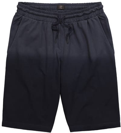 JP 1880 - Heren - Sweatbermuda DipDye elastische band - Navy blauw - Maat L