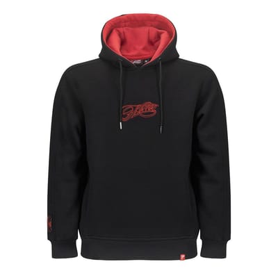 WCC- West Coast Choppers -hoodie met Kimi Raikkönen-scriptlogo, zwart/rood