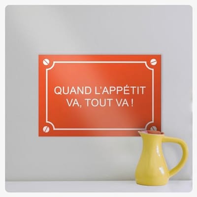 Decoratief Bord - Personaliseerbaar Aluminium - Binnen Buiten - Eenvoudig te Boren - 30x20 cm - Wit Blauw