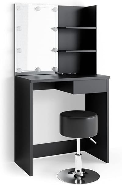 Stijlvolle make-uptafel met spiegel en verlichting – Perfect voor elke slaapkamer