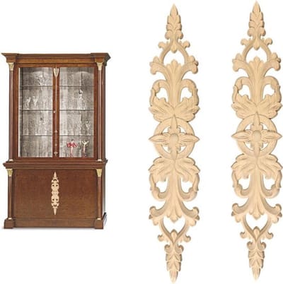 Plafondlijstwerk decoratieve sierlijst houtdecoratie voor muren, deuren, kasten, ramen, spiegels en open haarden - 2 stuks (stijl 1)