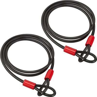 2x stalen kabel met lussen - staalkabel - beveiliginsgskabel - fietsslot - 2 m