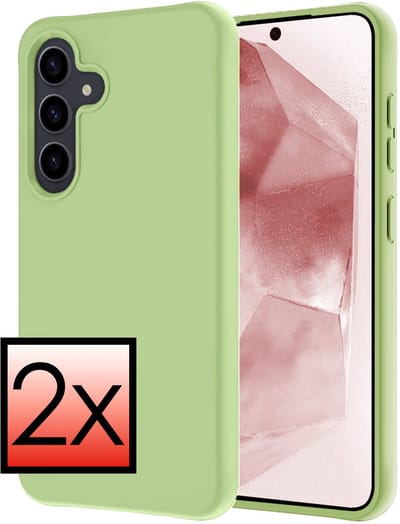 Hoesje - 2 Stuks - Geschikt voor Samsung Galaxy A56 - Sterk & Shockproof - Case Siliconen - Back Cover - Telefoon Hoes - Groen