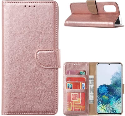 Hoesje Geschikt Voor Samsung Galaxy S20 FE Hoesje Geschikt Voor Samsung Galaxy S20 FE Bookcase / Wallet case - Rose Goud