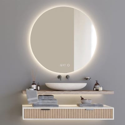 Glowstride - spiegel met verlichting - led spiegel - Rond - led spiegel makeup - Badkamer