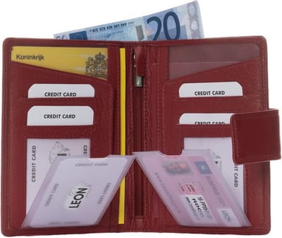 Paspoort hoesje - Paspoorthouder - Documentenmap - Paspoorthoes - Paspoort -Paspoort tasje - Paspoorthoesje - Paspoort cover - Paspoort etui - Paspoorthoes leer - Reisdocumenten - Sale - Gadgets - Leer - Paspoort organizer - Gele boekje - Kado - 15